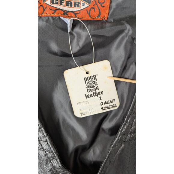 Pugs gear Mens leather vest Patchwork XXL Chest 48"Hippie boho C back 23" NWT - Picture 4 of 9